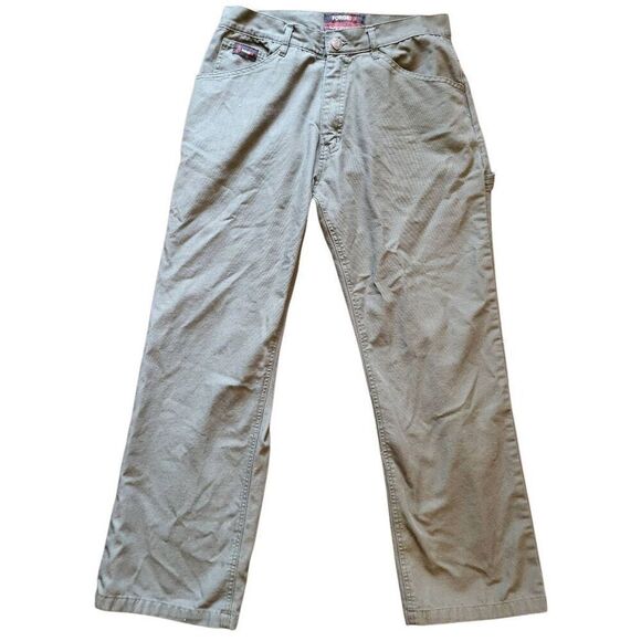 Forge FR Pants Men's 30 Green Duck Canvas Carpenter Work Straight Leg - Picture 1 of 3